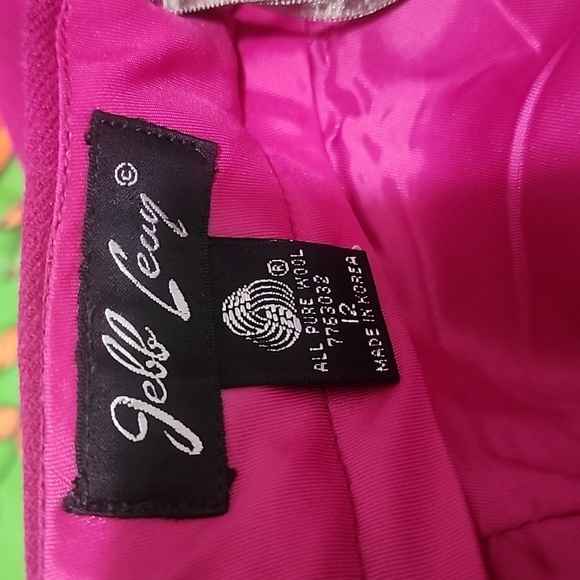 Vintage Jebb Levy Fuchsia Pink 100% Wool Trouser Pants - Picture 8 of 10